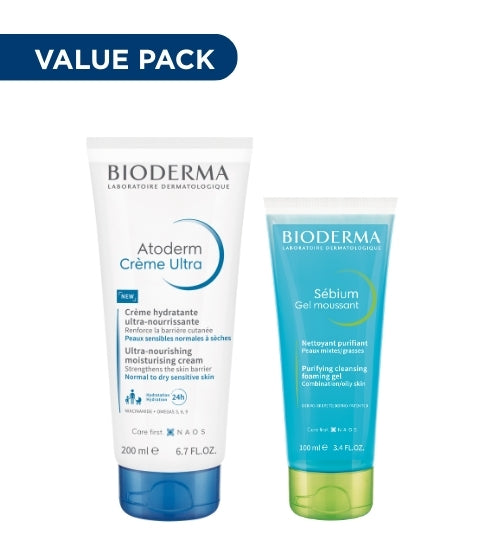 Value Combo - Atoderm Crème 200ml & Sebium Gel Moussant 100ml