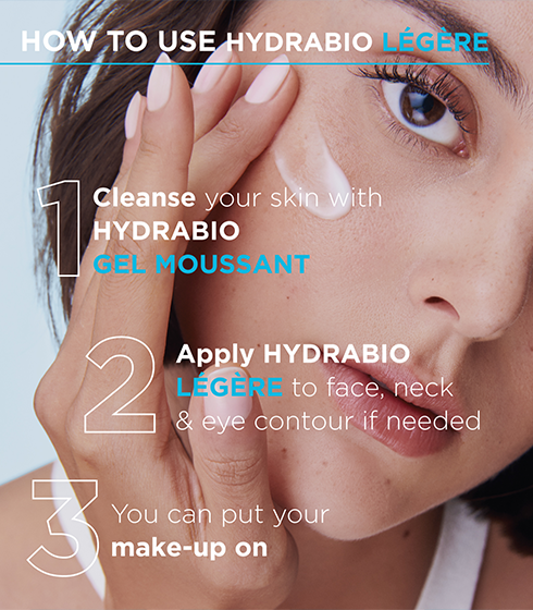 Hydrabio Legere 72H Light Moisturising Water Cream – Hyaluronic Acid + Niacinamide Day Cream