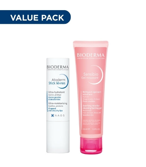 Value Combo- Atoderm Lip Balm & Sensibio GM 45ml