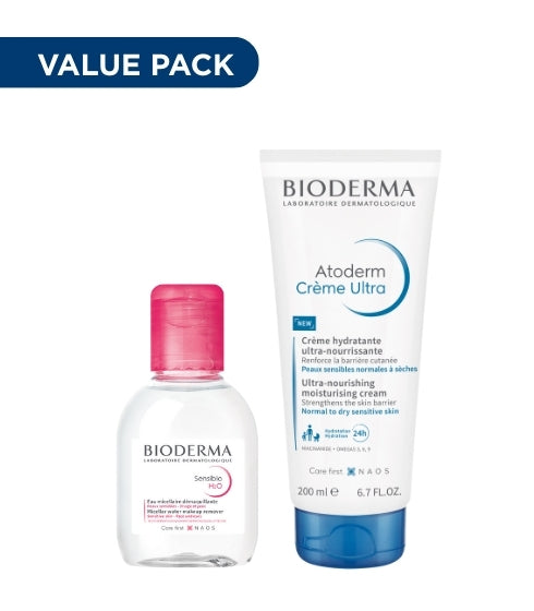 Value Combo - Sensibio H2O 100ml & Atoderm Crème 200ml