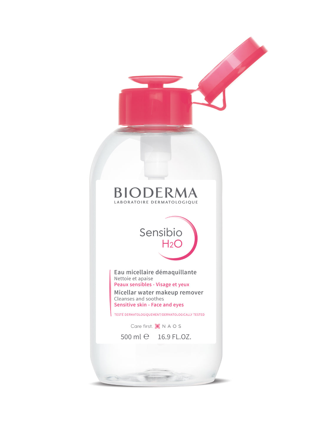 Sensibio H2O Dermatological Micellar Water - Gently Removes Makeup Prevents Clogged Pores Pump Bottle