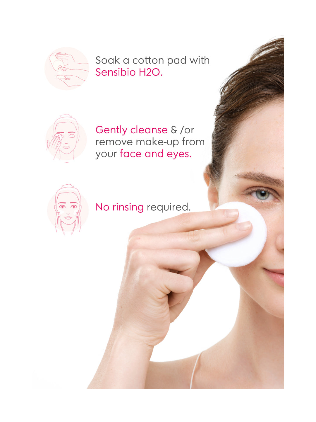 Sensibio H2O Dermatological Micellar Water - Gently Removes Makeup Prevents Clogged Pores Pump Bottle
