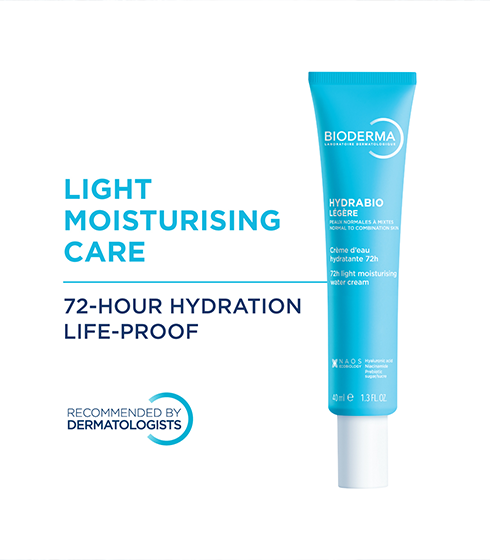 Hydrabio Legere 72H Light Moisturising Water Cream – Hyaluronic Acid + Niacinamide Day Cream