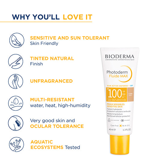 Photoderm Fluide Max 100+ Claire - Tinted Sunscreen With Active Sun Defence