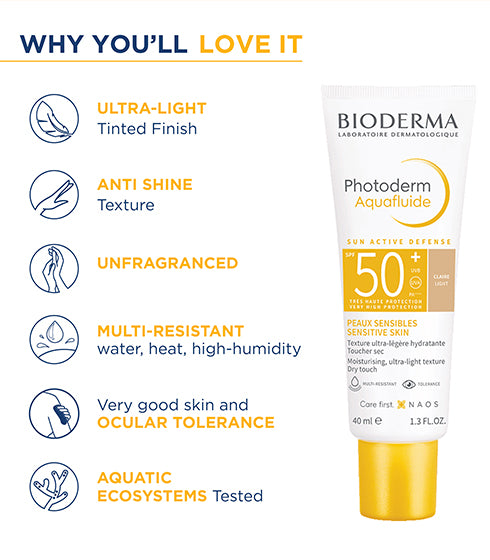 Photoderm Aquafluide Claire Sunscreen - Tinted Sunscreen With Active Sun Defence