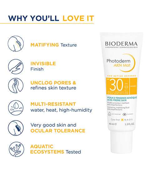 Photoderm AKN Mat - SPF 30 Anti Blemish Sunscreen For Combination To Acne-Prone Skin