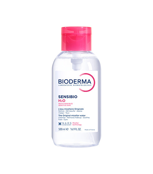 Sensibio H2O Dermatological Micellar Water - Gently Removes Makeup Prevents Clogged Pores Pump Bottle