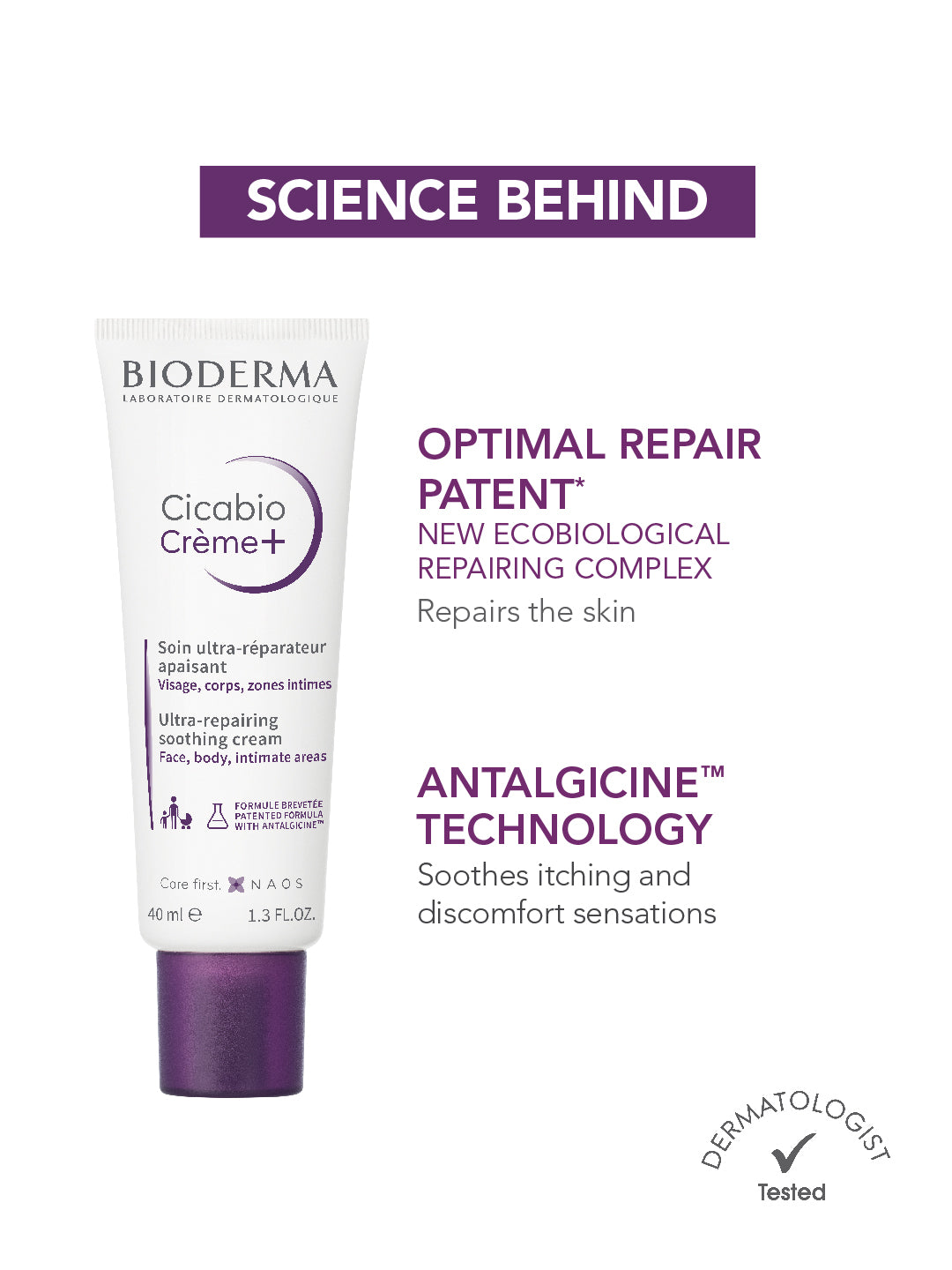 Bioderma Cicabio Creme + repairing Cream, 40ml